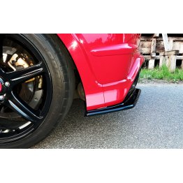 Накладки сплиттеры боковые на задний бампер на Honda Civic VIII Type R